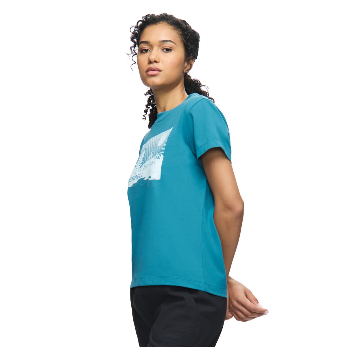 Women's Stripe Landscape Graphic Crew Tee - US 8070