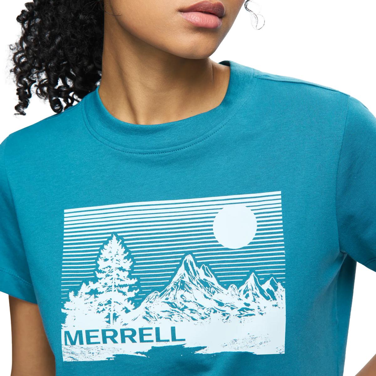 Women's Stripe Landscape Graphic Crew Tee - US 8070